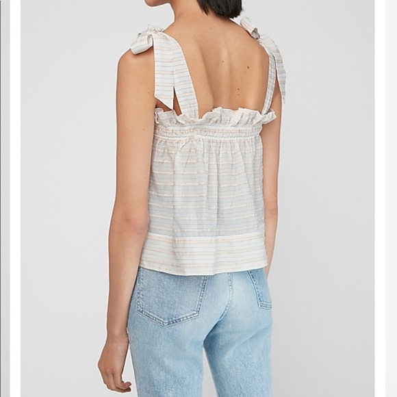 Express chambray Bow tie tank - Picture 6 of 6